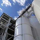 hess perlite expansion plant and storage tanks